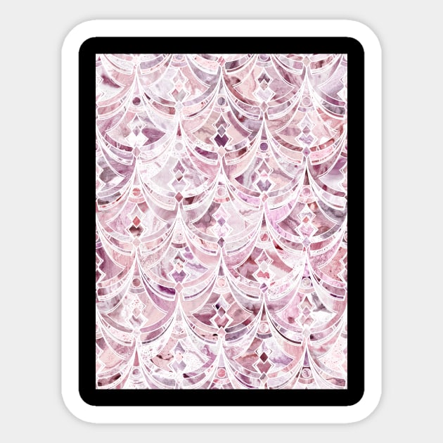 Berry Frosting Art Deco Pattern Sticker by micklyn